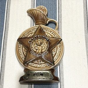 Elks BPOE Centennial 1968 Decanter James Jim Beam Kentucky Bourbon Whiskey Star